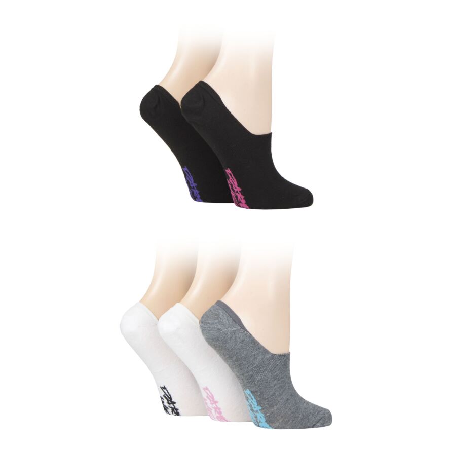 Ladies 5 Pair Dare to Wear No Show Socks