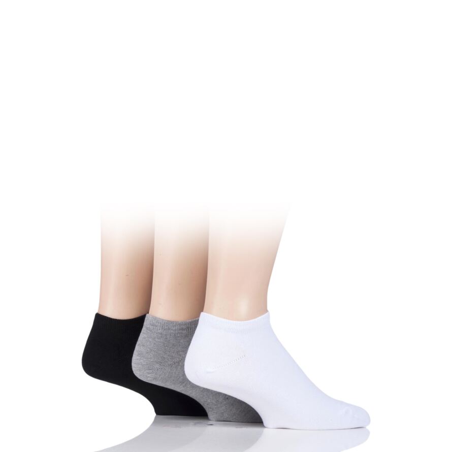 Mens 3 Pair Glenmuir Bamboo Trainer Socks from