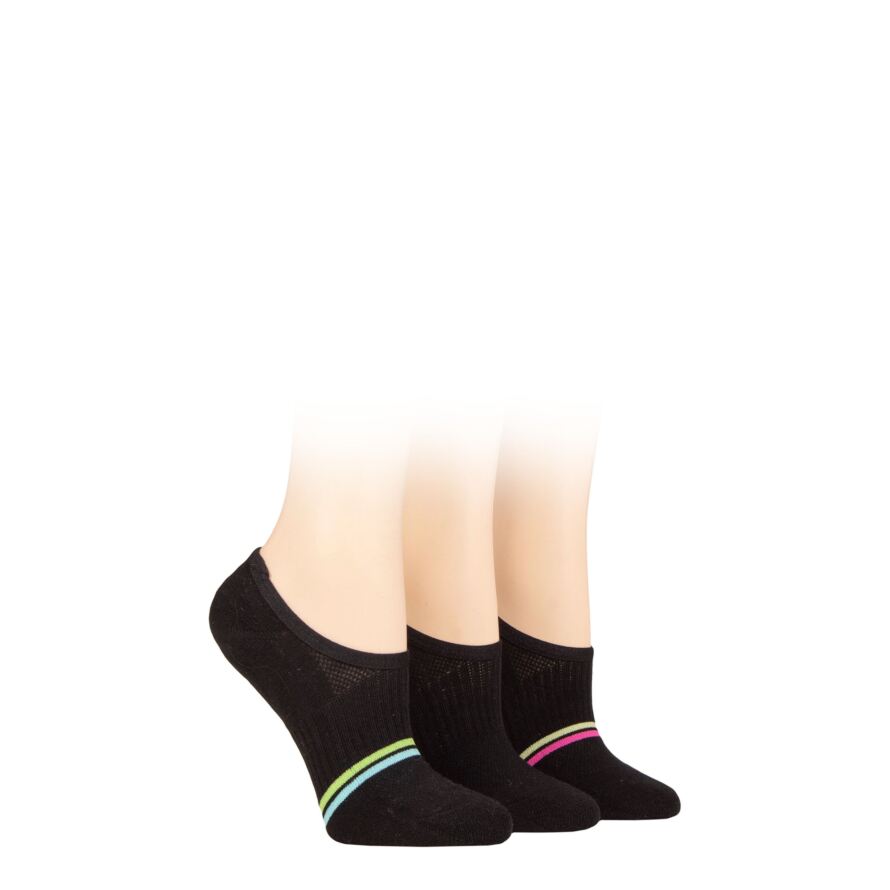 Ladies 3 Pair Pringle Cotton Sports Shoe Liner Socks from