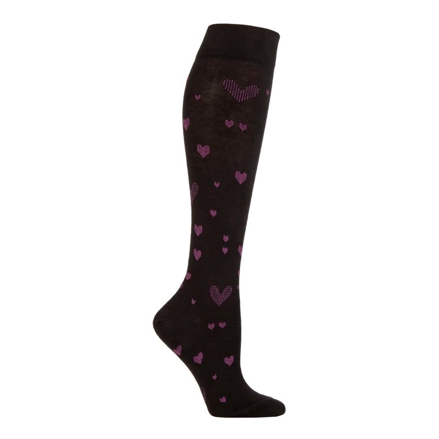 Ladies 1 Pair Iomi Footnurse Patterned Cotton Flight Socks
