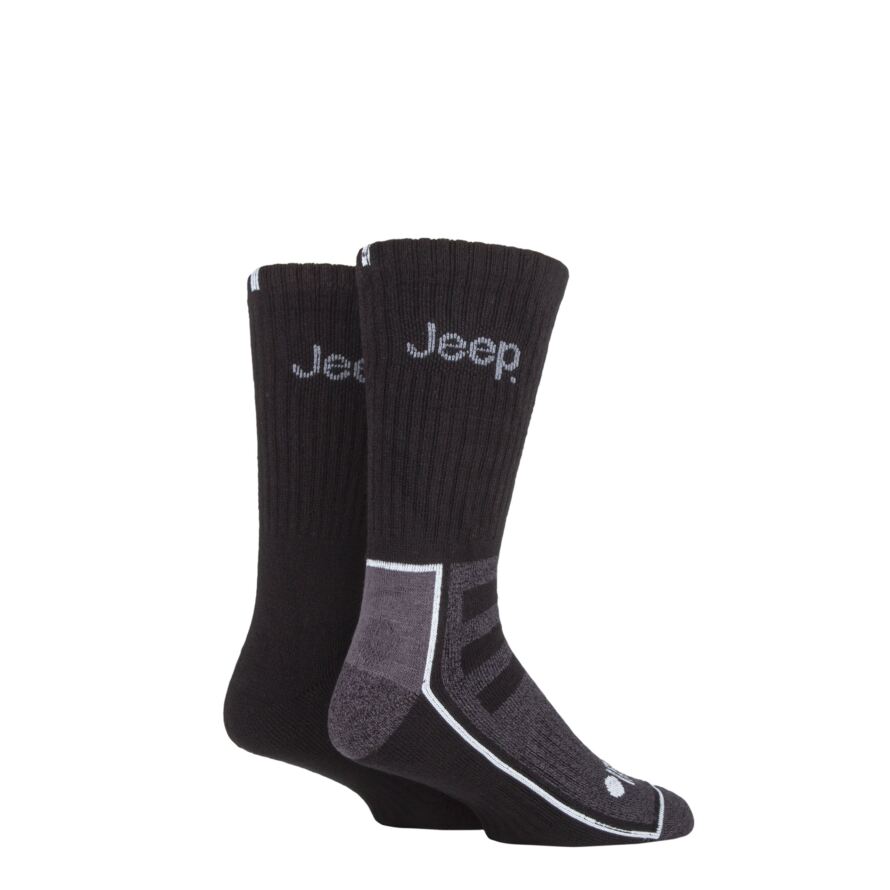Mens 2 Pair Jeep Exclusive to Bamboo Boot Socks from