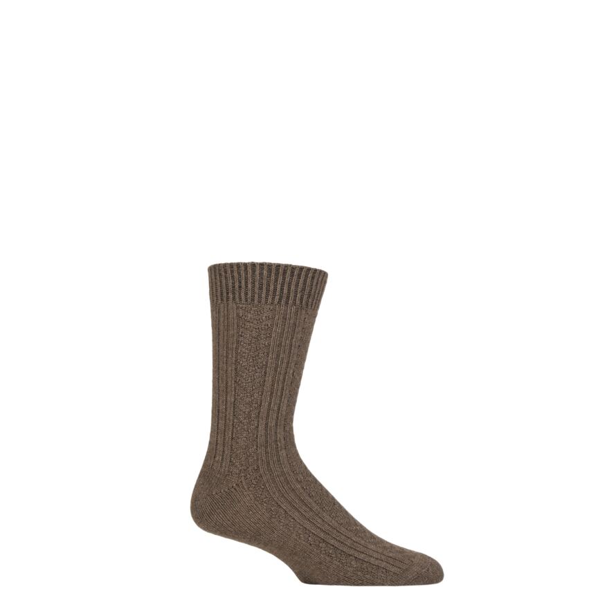 Mens Pringle 1 Pair Cashmere and Merino Wool Blend Luxury Socks from