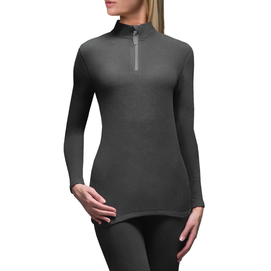 Ladies 1 Pack Heat Holders Microfleece Base Layer Long Sleeved Top