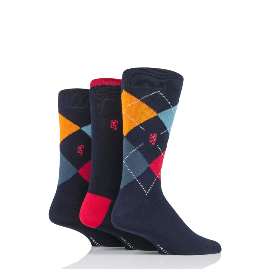Mens Pringle Classic Bamboo Argyle Socks from