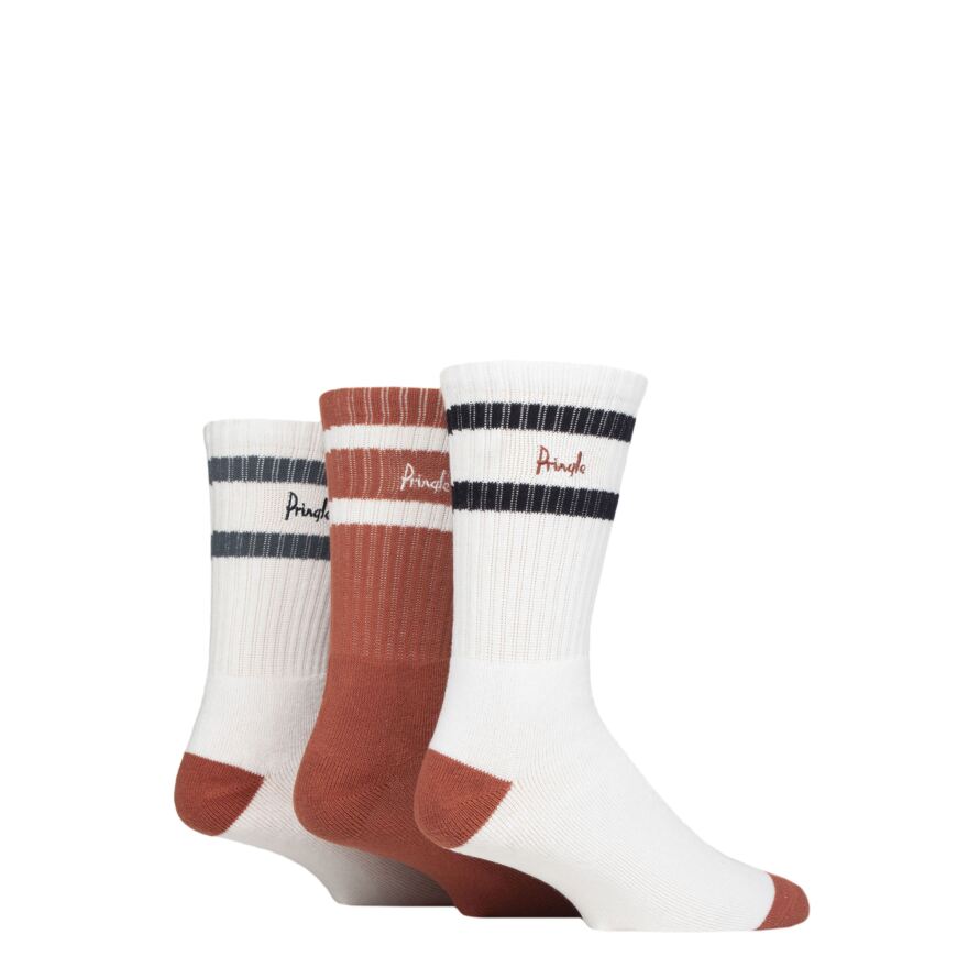 Mens 3 Pair Pringle Cushion Sports Socks In 4 Colours From