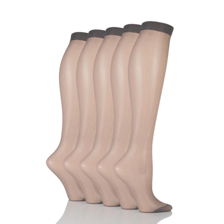 6 Pairs Ladies 15 Denier Ankle Socks - Comfort Fit For Shoe Size 4-7, Sheer & Light