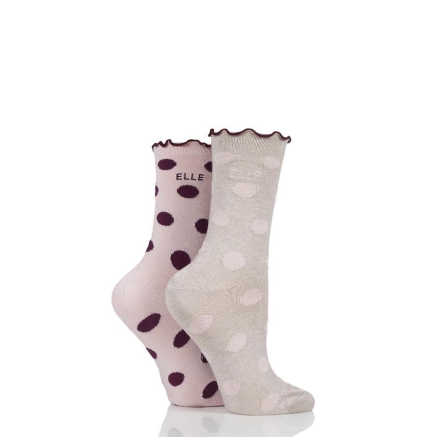 Ladies Elle Bamboo Patterned and Plain Socks