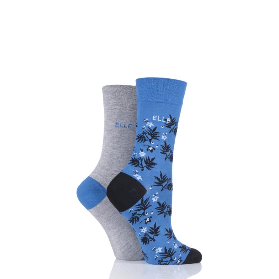 Ladies Elle Bamboo Patterned and Plain Socks