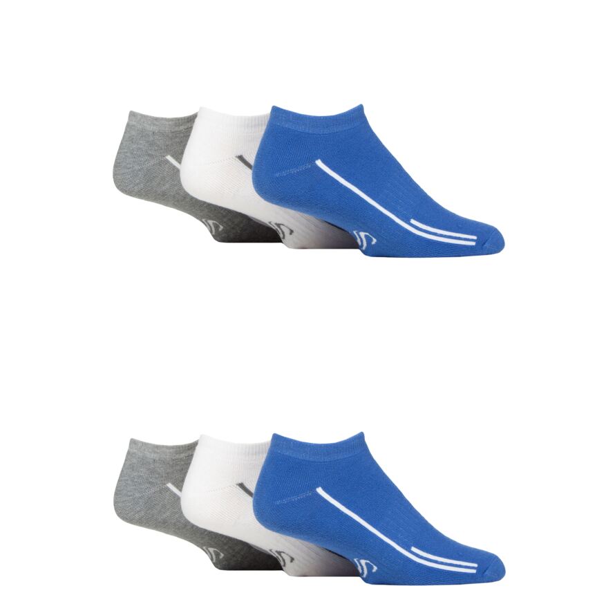 Mens 6 Pair Performance Sport Cushioned Trainer Socks