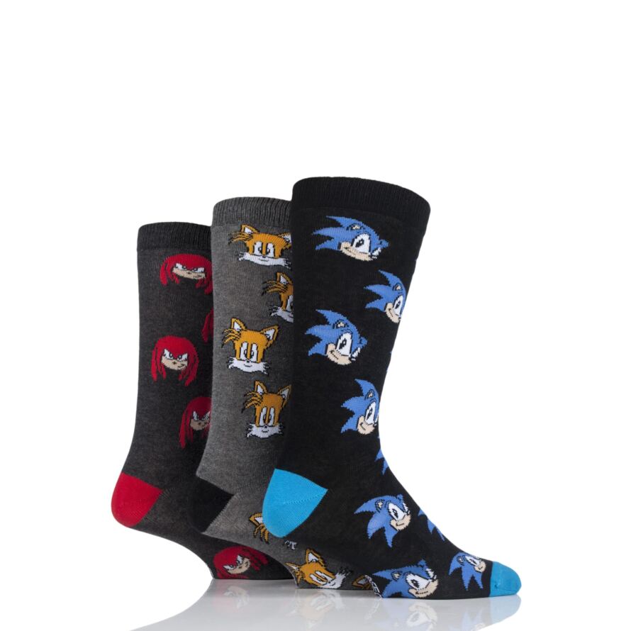 SOCKSHOP Sonic the Hedgehog, Knuckles and Tails Cotton Socks