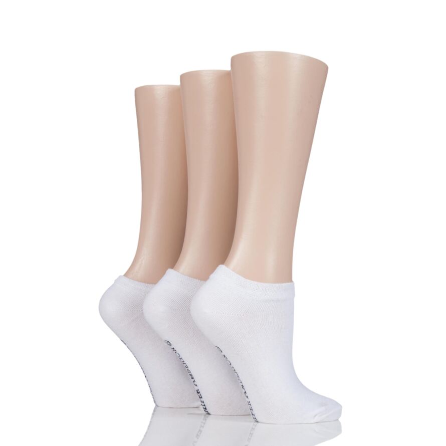 white cotton trainer socks