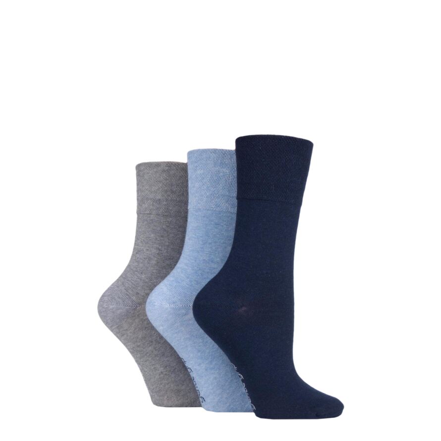 Ladies Gentle Grip Plain Cotton Socks from