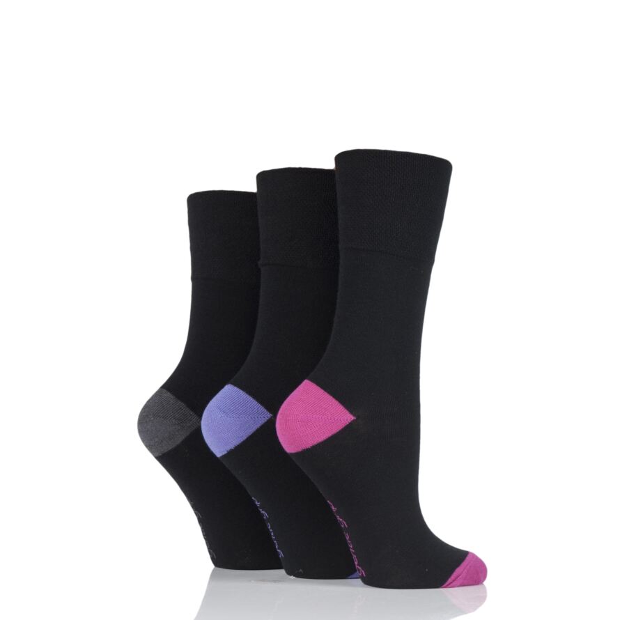 Gentle Grip Contrast Heel and Toe Socks | SOCKSHOP