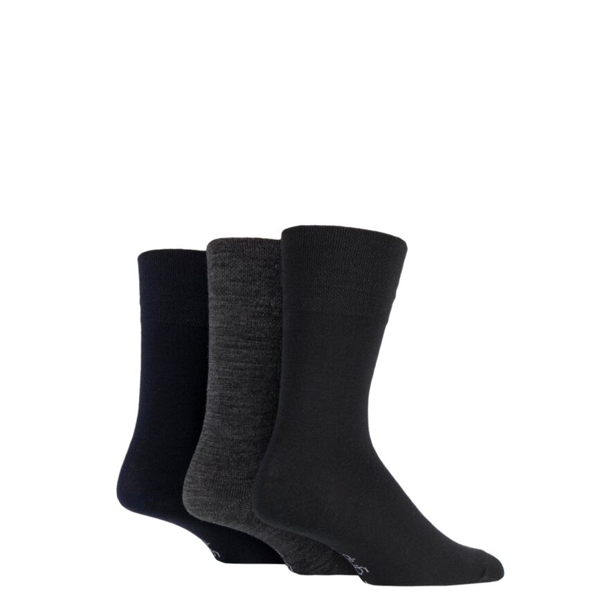 Mens Gentle Grip Plain Bamboo Socks from