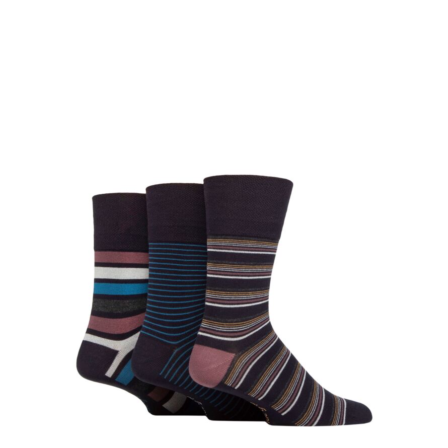 Mens Gentle Grip Patterned Bamboo Socks from