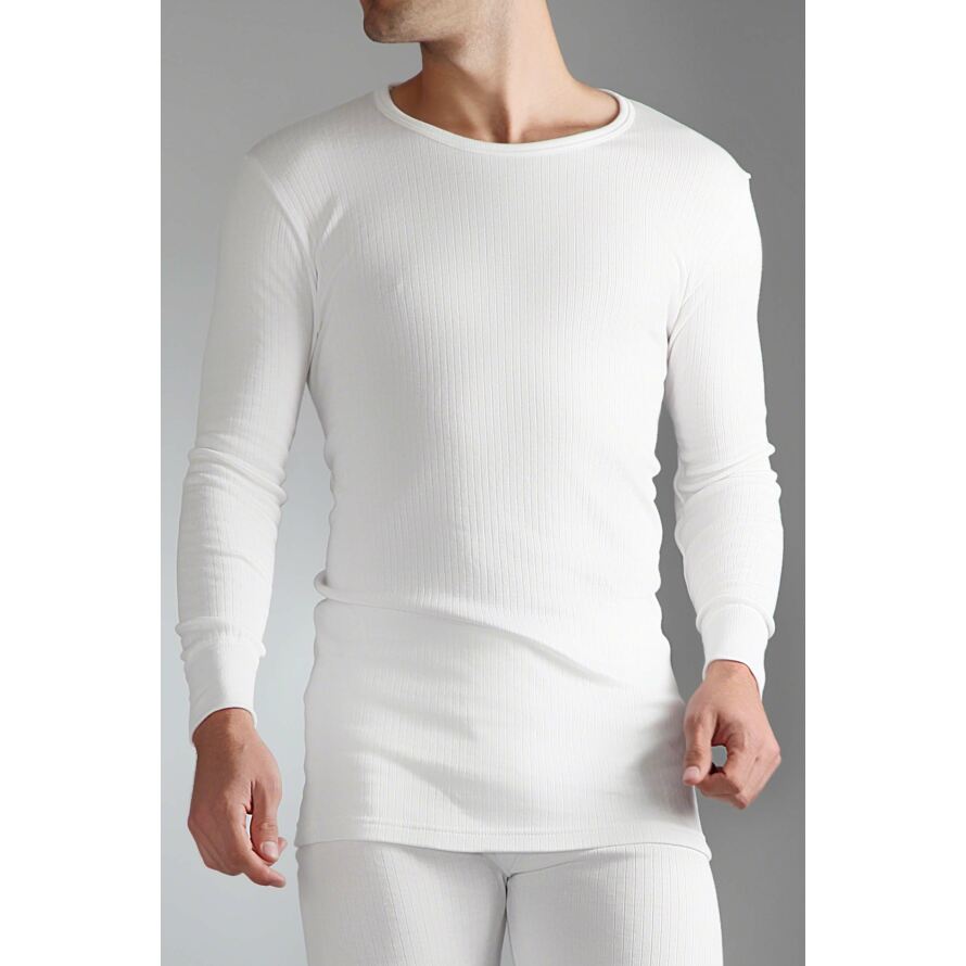 2 Pack Mens Thermal Long Johns for Winter - L - White
