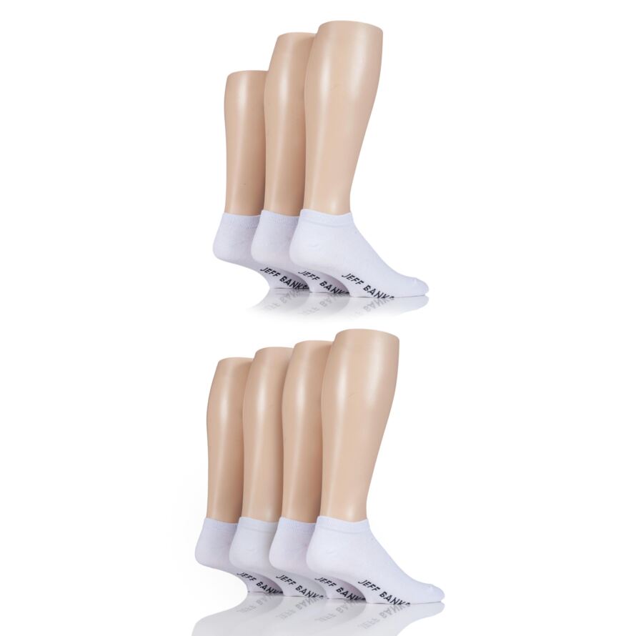 white cotton trainer socks