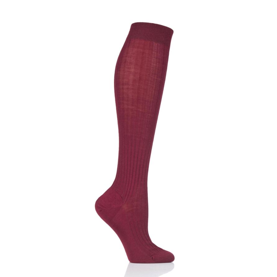 Pantherella Classic Merino Wool Ribbed Knee High Socks