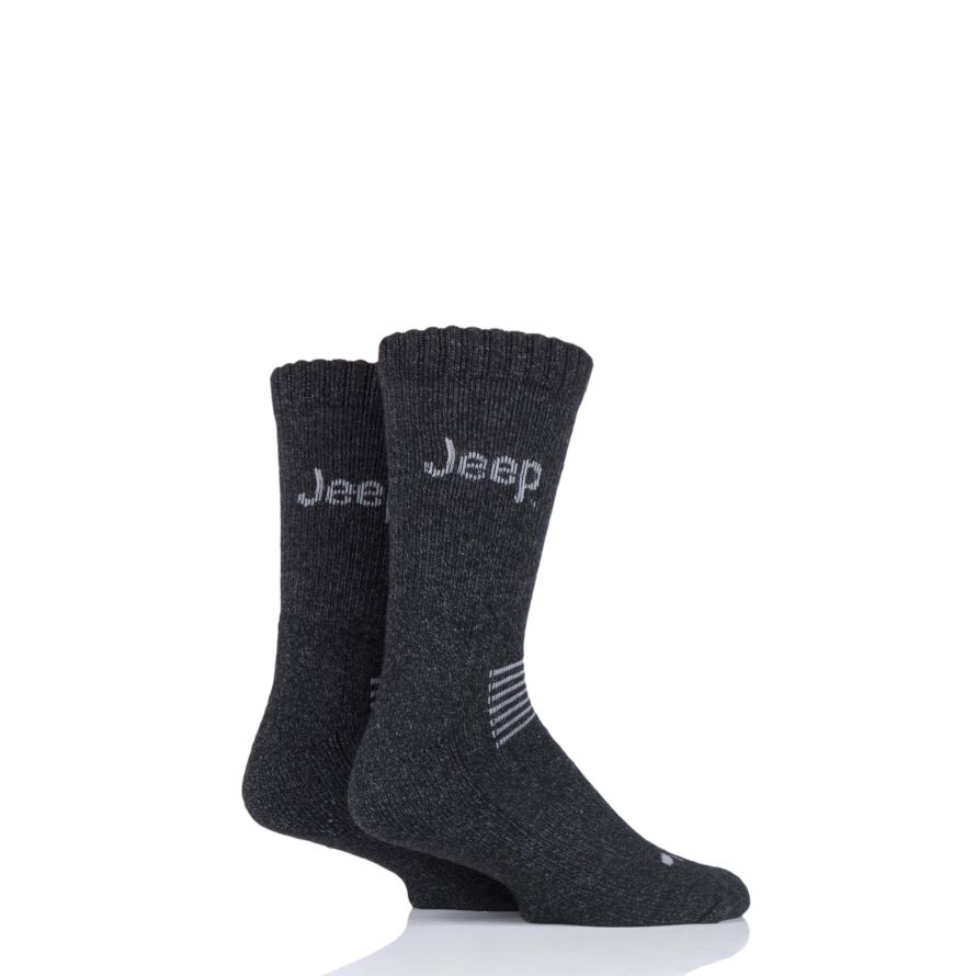 Mens 2 Pair Jeep Wool Mix Socks from