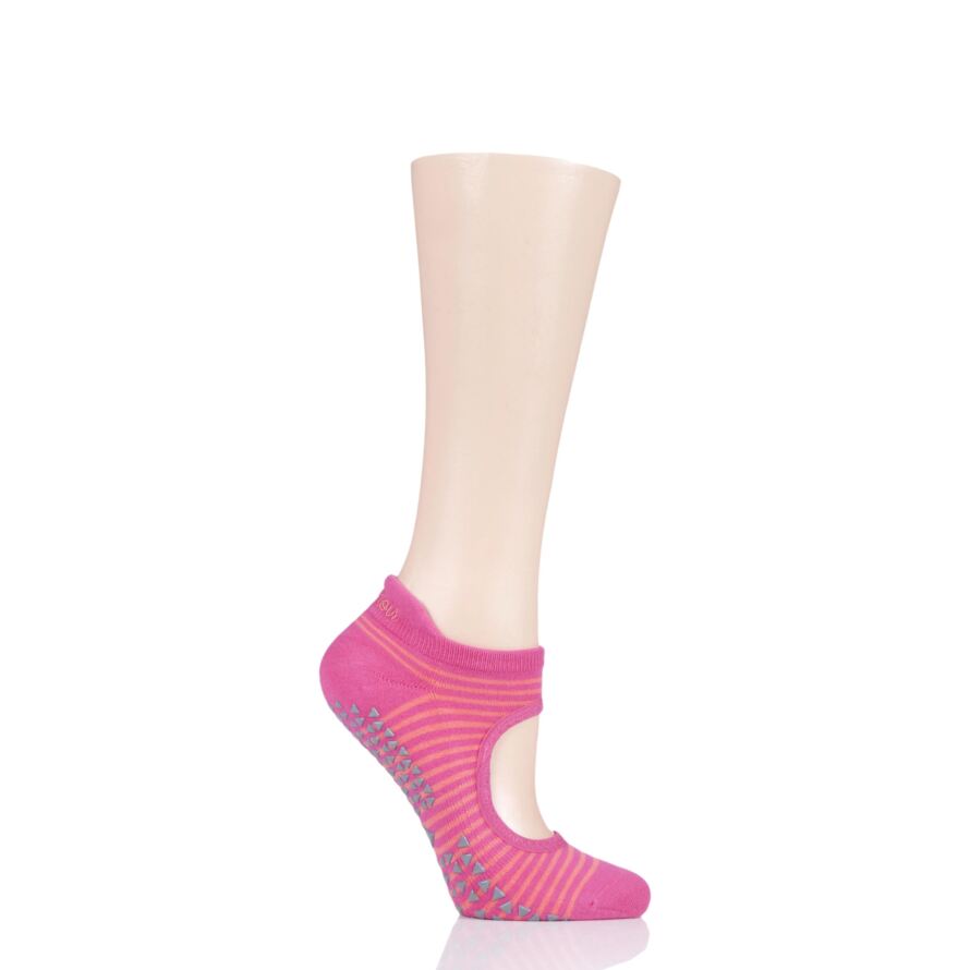 Ladies Tavi Noir Emma Organic Cotton Yoga Socks with Grip from