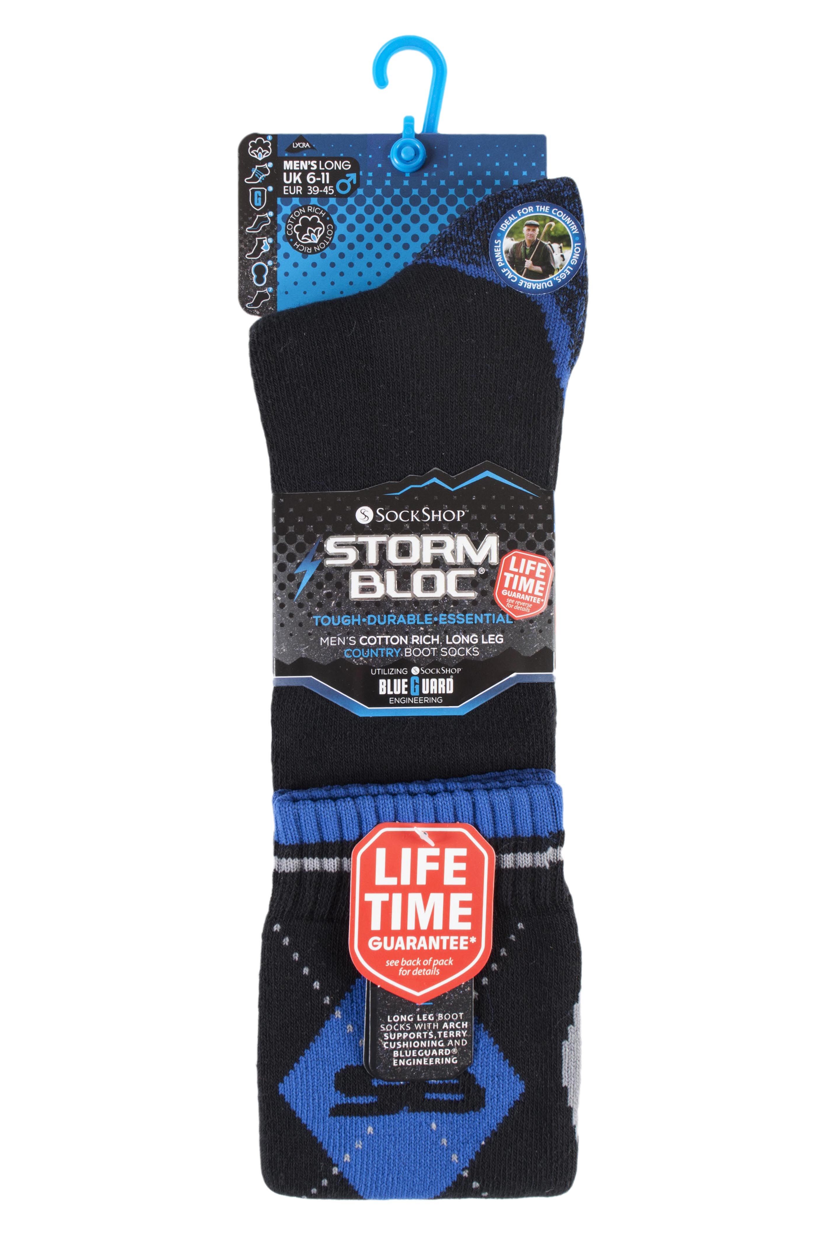 Storm Block with BlueGuard Long Cotton Country Socks