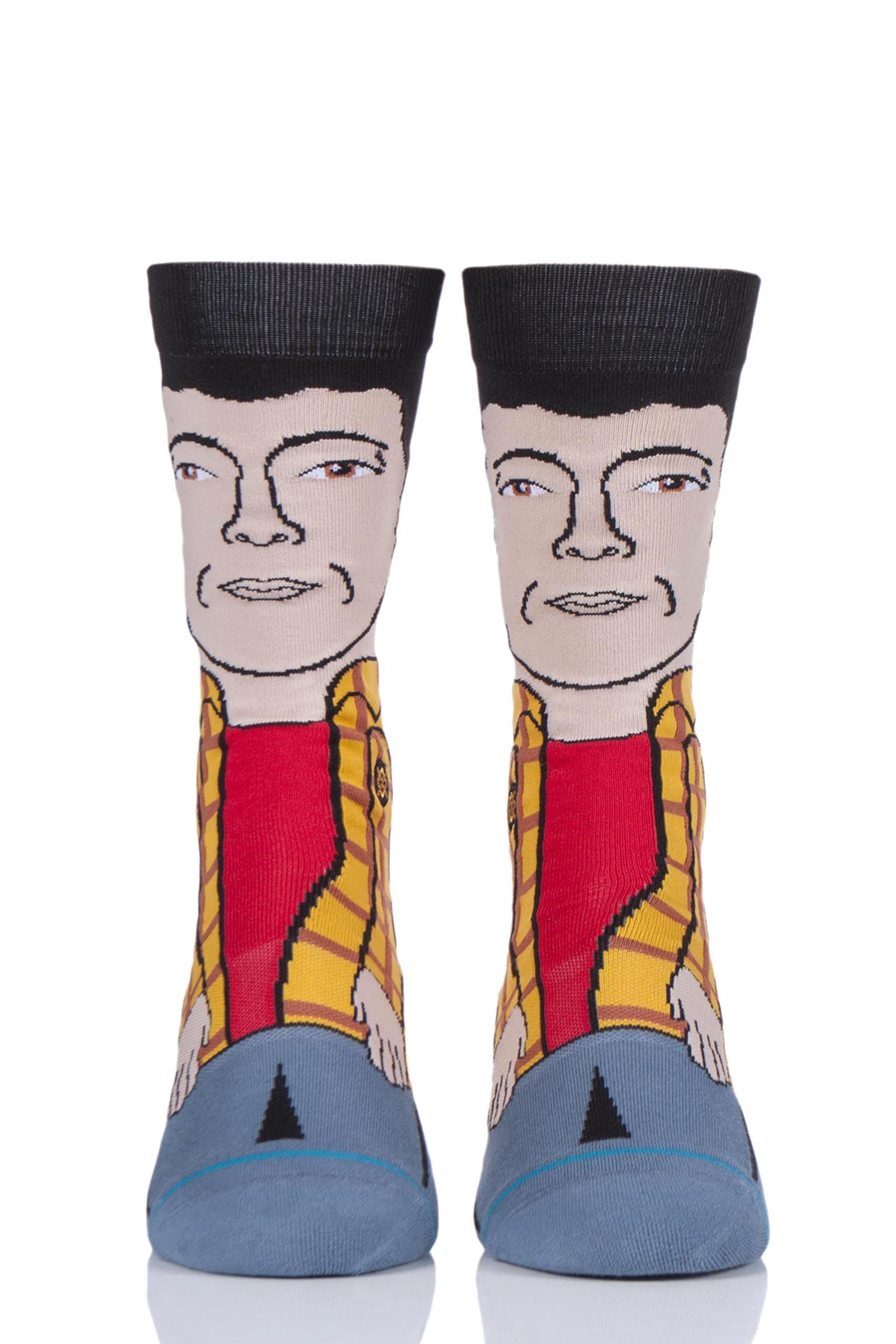 Image of 1 Pair Multi Happy Gilmore Happy Happy Cotton Socks Unisex 5.5-8 Mens - Stance