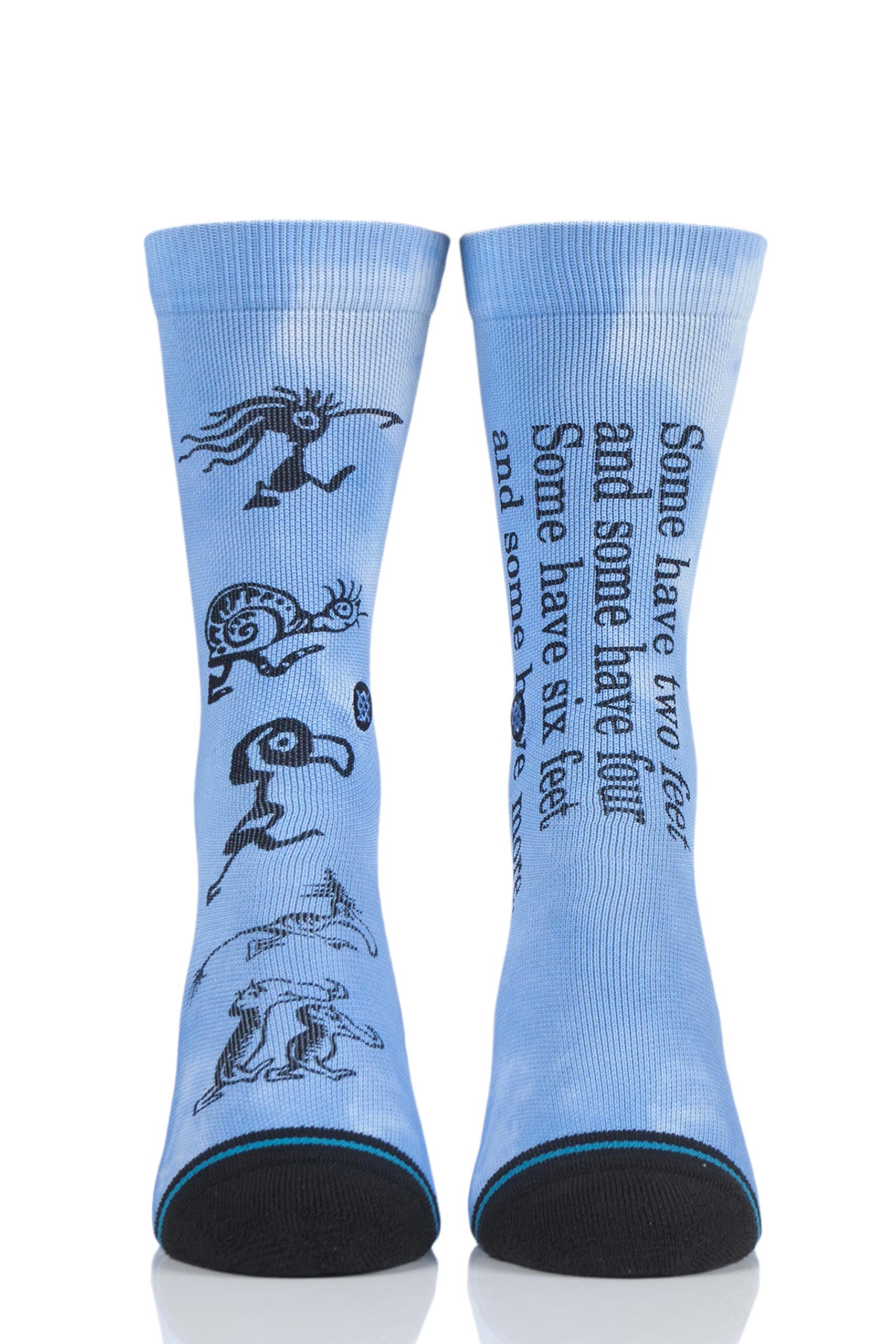 Image of 1 Pair Multi Dr Seuss Some Have Two Socks Unisex 3-5.5 Ladies - Stance