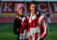 Abbey in hat and scarf at Stoke
