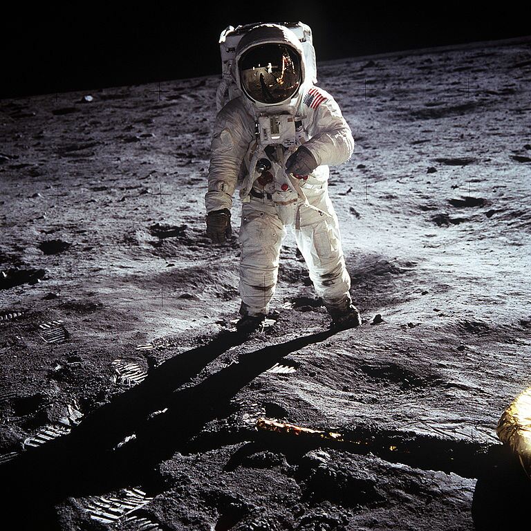 Niche sock wearers: astronaut on the moon