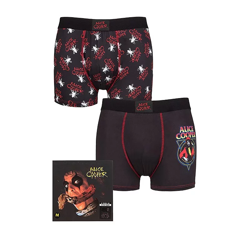 Alice Cooper 2 Pack Exclusive to SOCKSHOP Gift Boxed Boxer Shorts