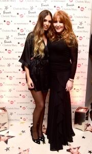 Amber's red hot at make-up launch