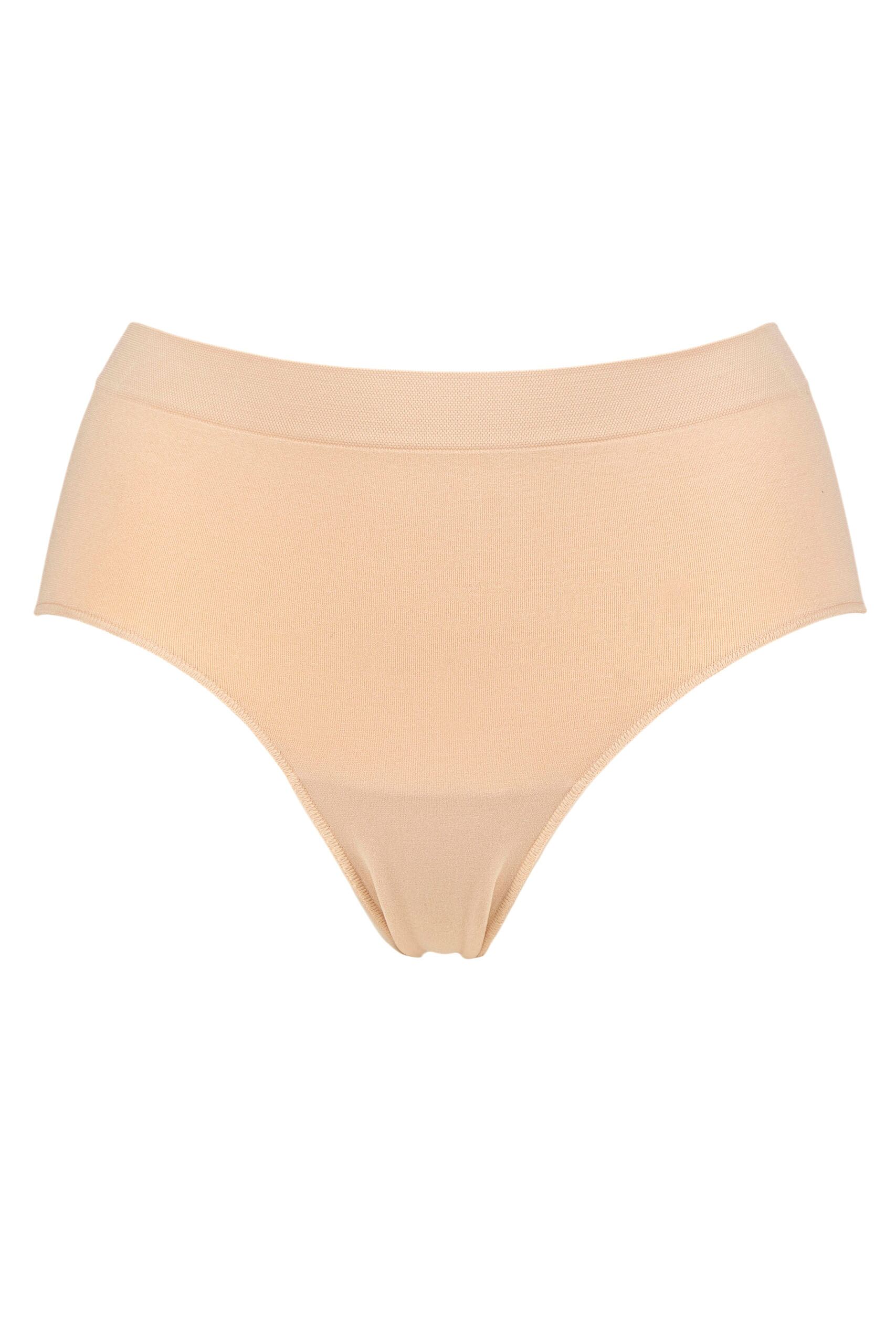 Ladies 1 Pack Ambra Bare Essentials Midi Brief Underwear Rose Beige UK 8-10