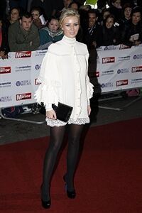 Alex Curran models new legwear trend