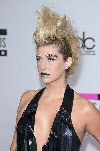 Ke$ha brings in 2011 in fishnet tights