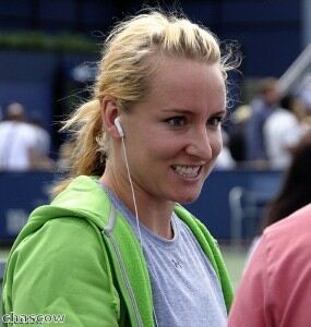 Bethanie Mattek-Sands shocks in long socks