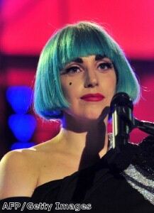 Lady Gaga uses black tights for monochrome outfit