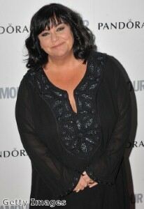 Dawn French shows off svelte figure in black tights