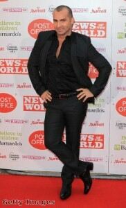 Louie Spence helps with Sport Relief's sock slide