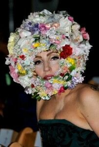 Lady Gaga stands out at Philip Treacy hat show