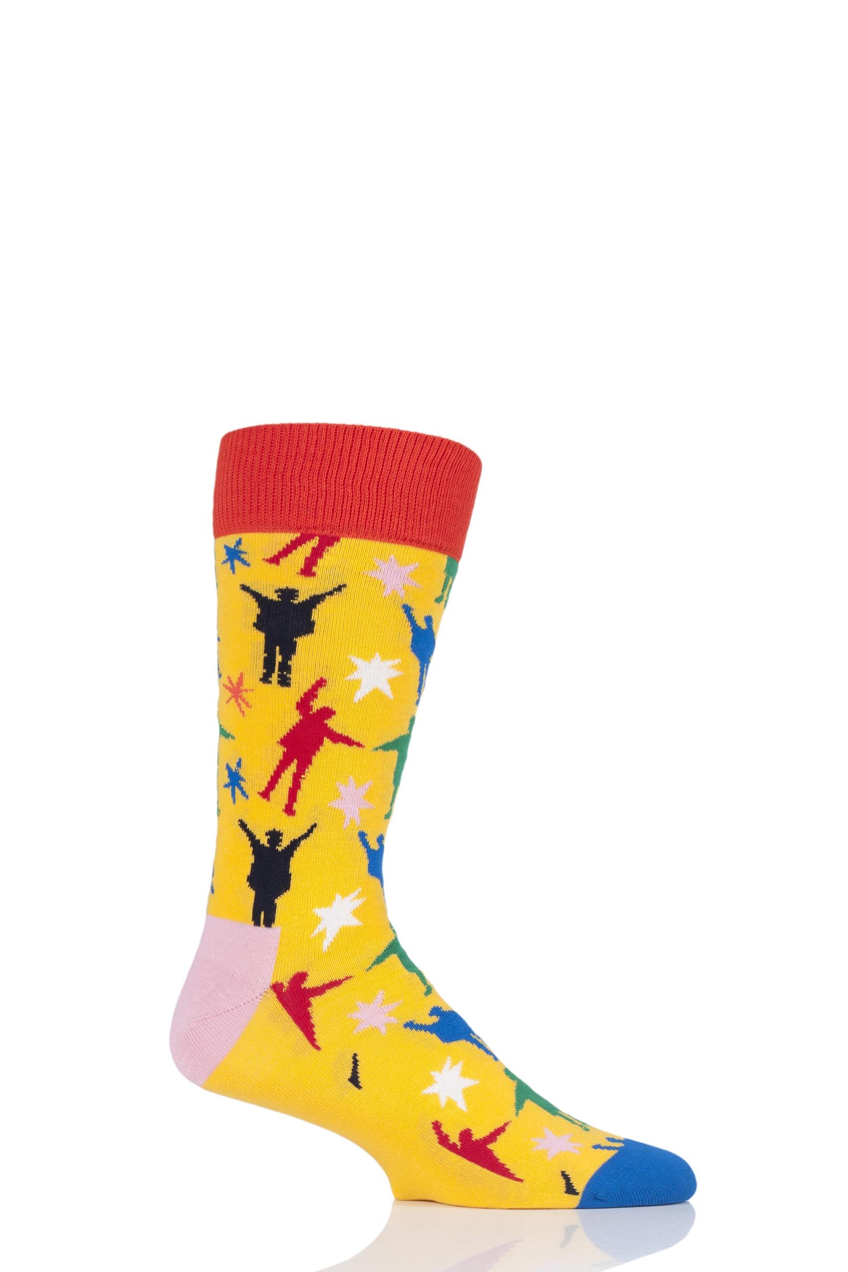 Image of 1 Pair Assorted The Beatles Multi 2019 Cotton Socks Unisex 7.5-11.5 Unisex - Happy Socks