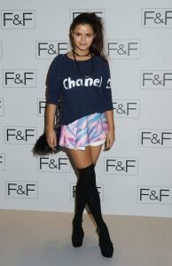 Bip Ling wears over the knee socks