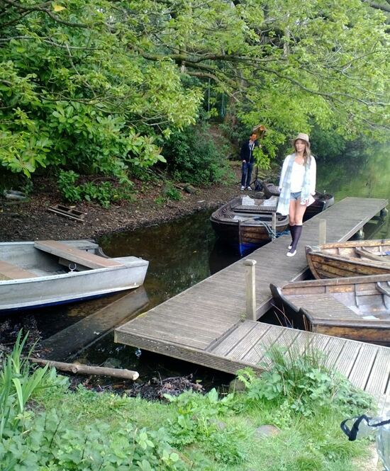 While our ladies model Joanne struts her stuff on the mini pier!