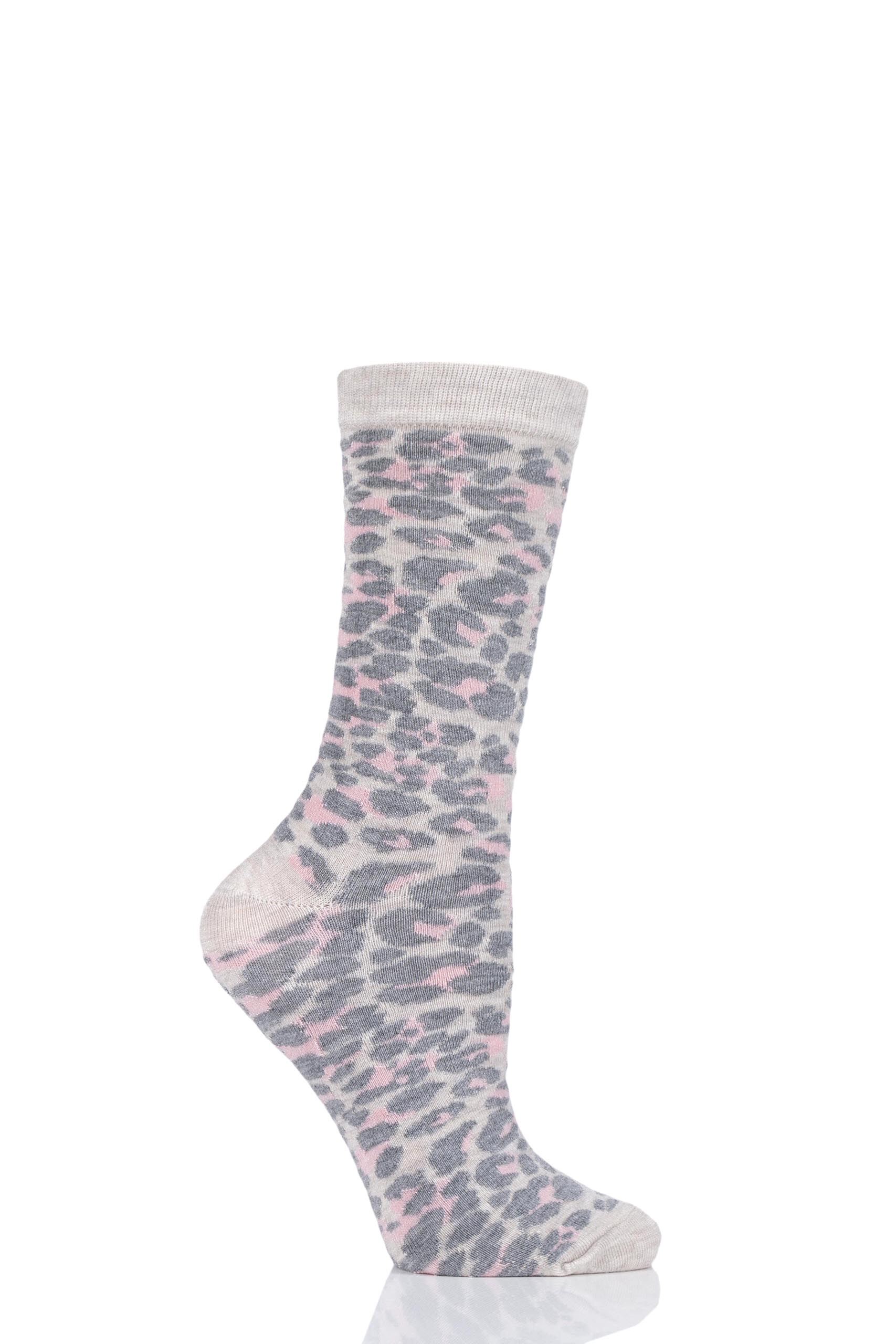 Image of 1 Pair Animal Bamboo Animal and Patterned Socks Ladies 4-8 Ladies - Charnos