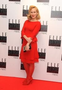 Charlotte Dellal is lady in red