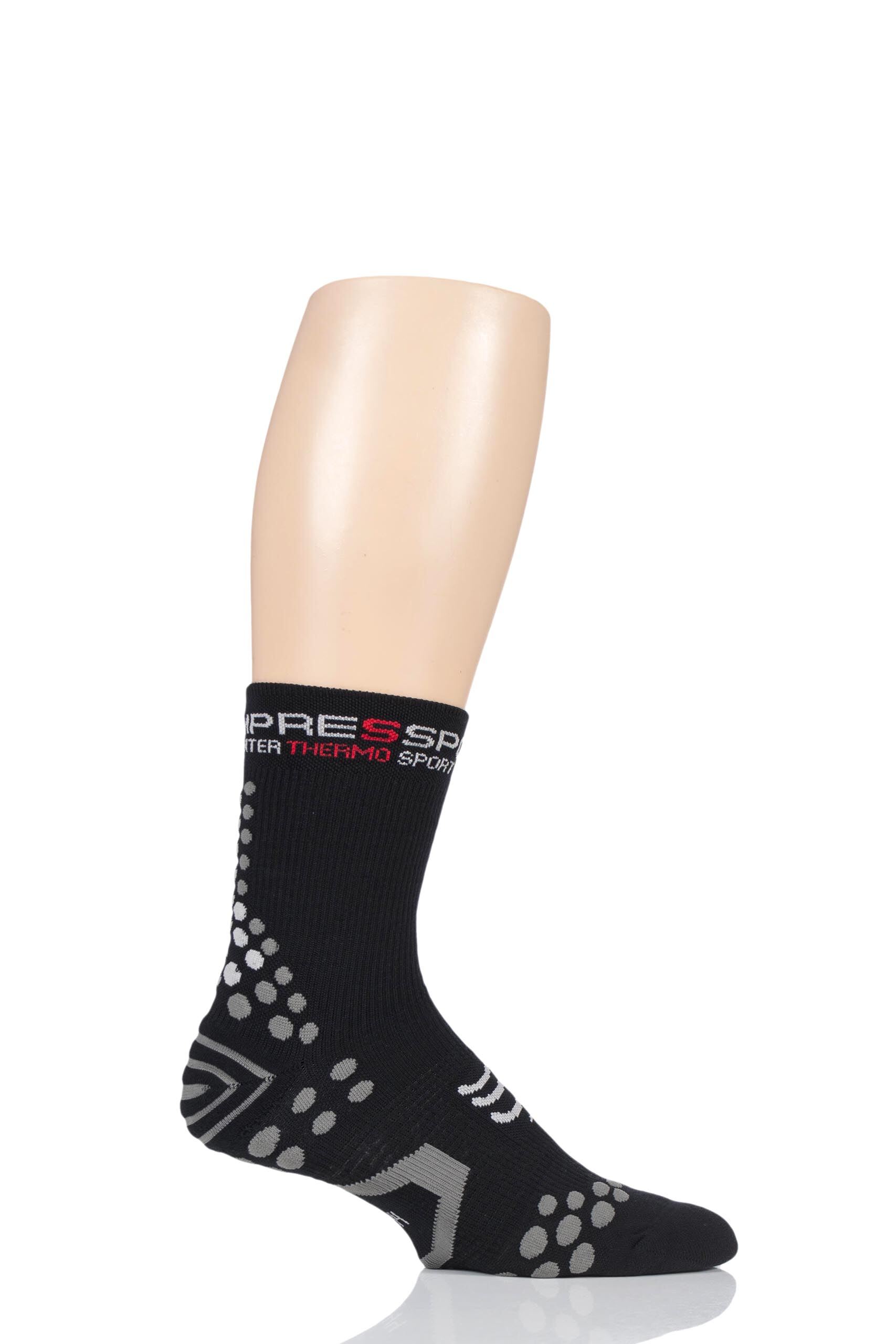 Image of 1 Pair Black High Cut V2.1 Winter Bike Socks Unisex 7.5-10 Unisex - Feetures