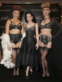 Dita opts for lingerie-inspired dress