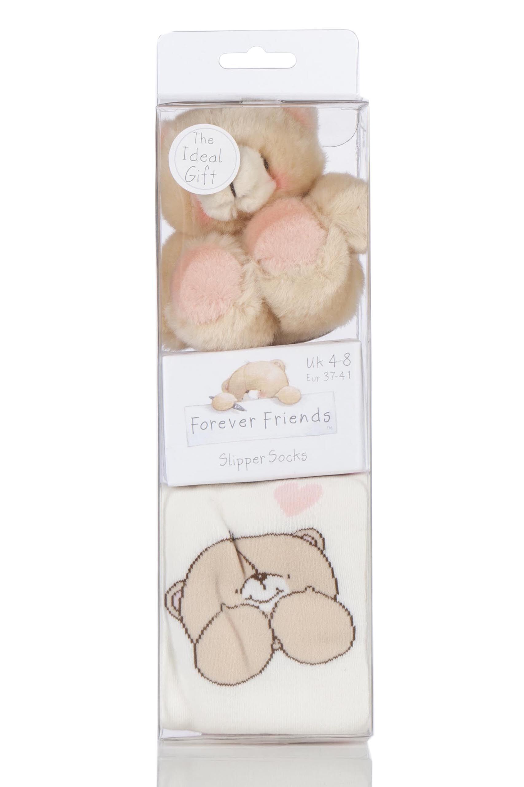 Ladies Forever Friends Bear and Slipper Socks Gift Box 25% OFF This Style