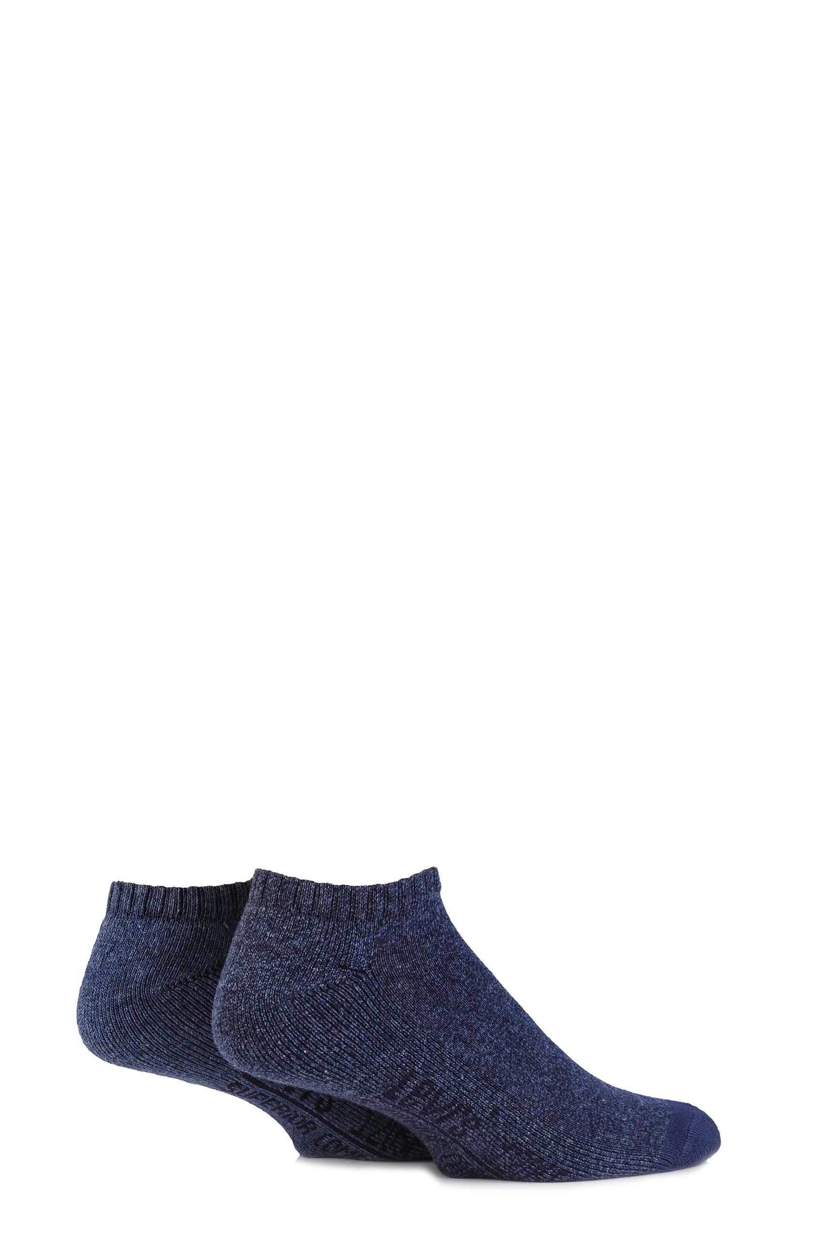 Image of 2 Pair Mid Denim Levis 120SF Plain Cushioned Low Cut Socks Men's 6-8 Mens - Levi's