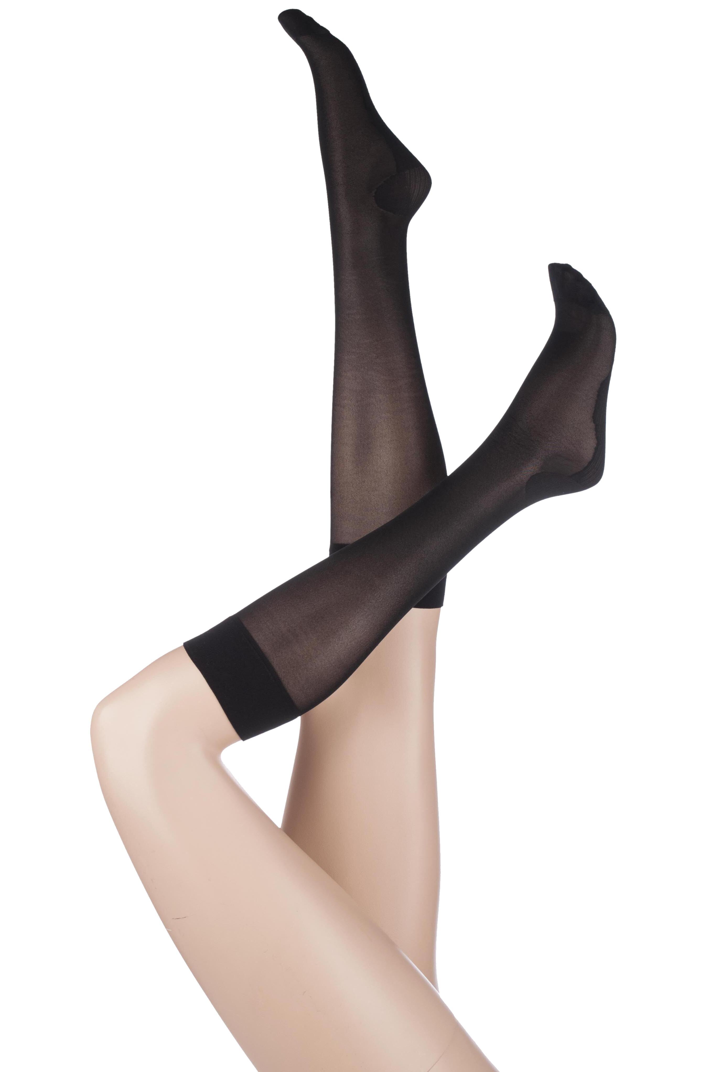 Image of 1 Pair Black 40 Denier Flight and Travel Socks Ladies 4-7 Ladies - SOCKSHOP