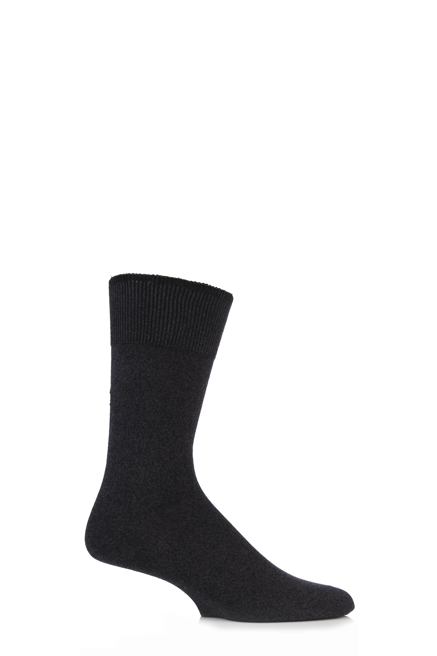 Image of 1 Pair Anthracite Melange Graduate Cashmere Blend Socks Men's 5.5-8 Mens - Falke